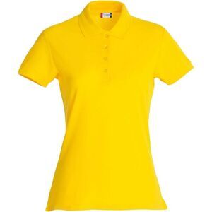 Clique Womens/Ladies Plain Polo Shirt / Lemon